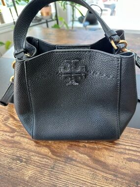 Tory Burch Black McGraw Bucket Bag